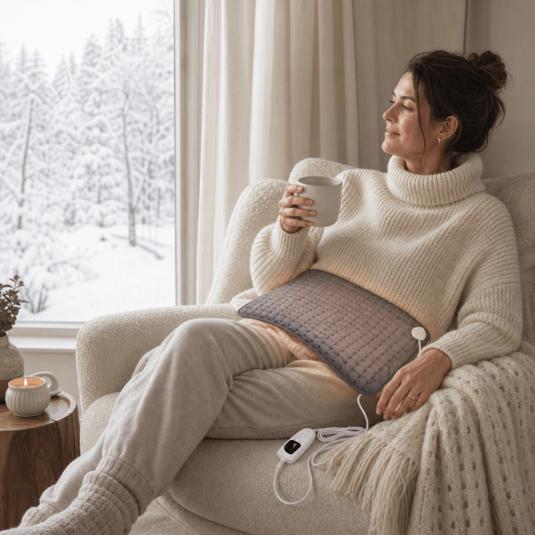 Electric Heating Blanket - Heat Pad for Back, Belly & Legs with 6 Temperature Levels