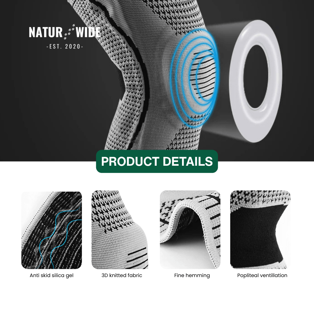 Knitted Silicone Compression Knee Brace & Patella Support