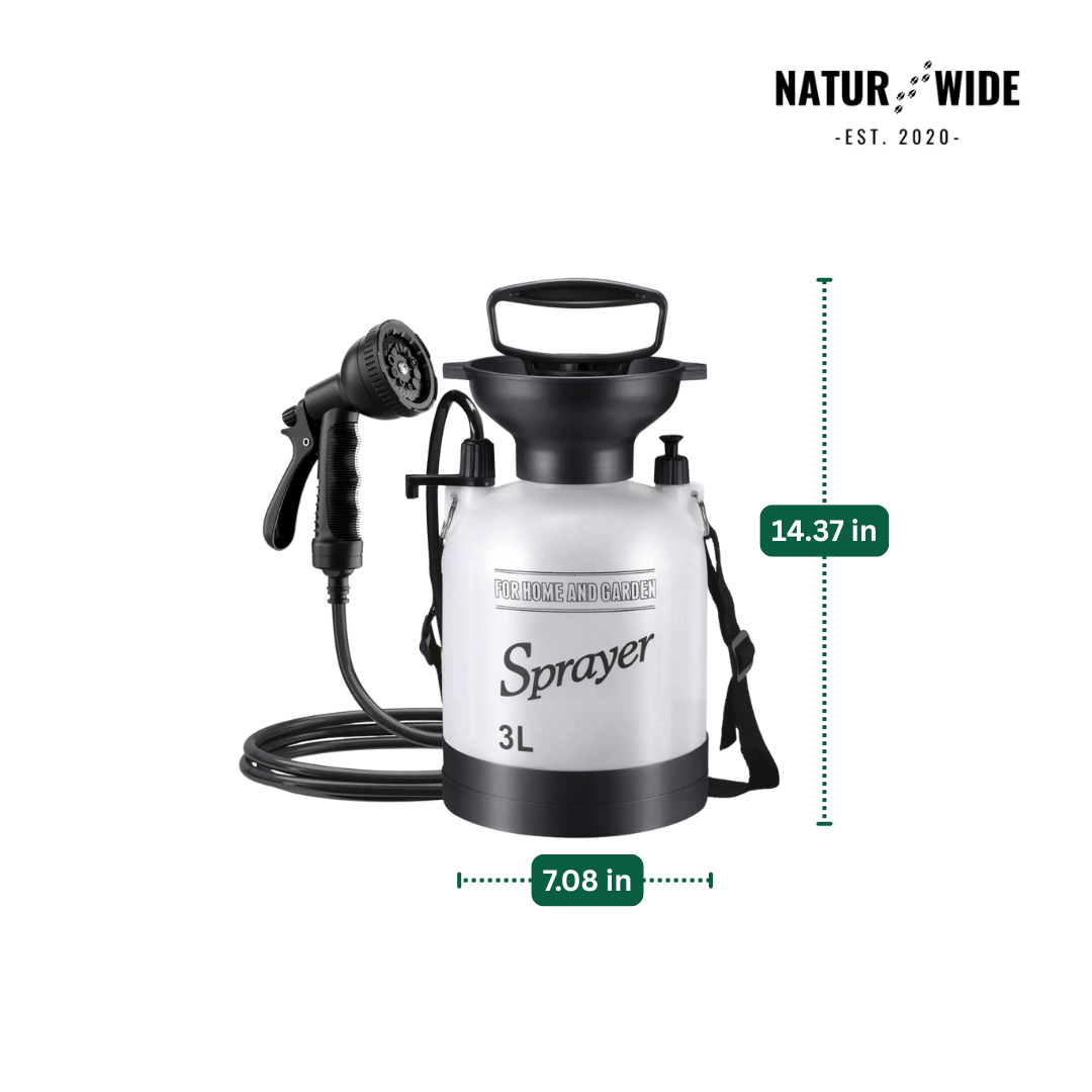 Portable Manual Camping Shower – 3/5/8L Hand Pump with 3m Hose