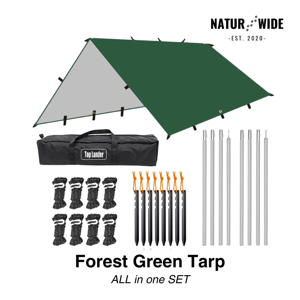 Versatile sun &amp; rain protection tarp