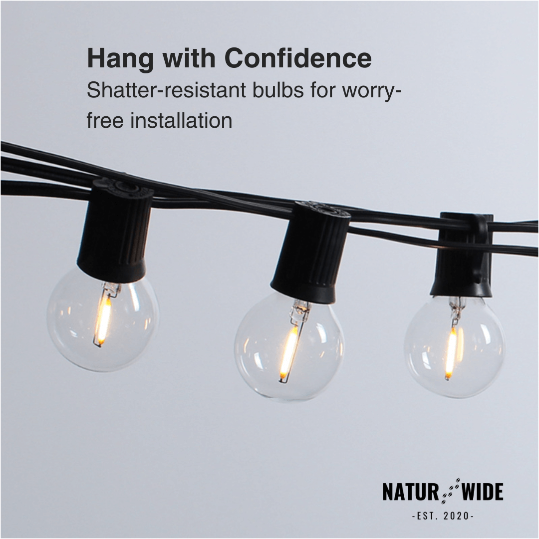 LED Outdoor String Lights – Shatterproof & Weatherproof (Plugin)