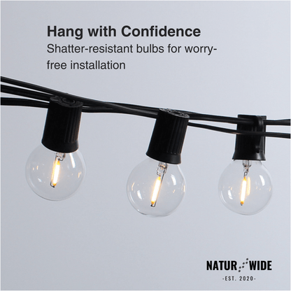 LED Outdoor String Lights – Shatterproof & Weatherproof (Plugin)