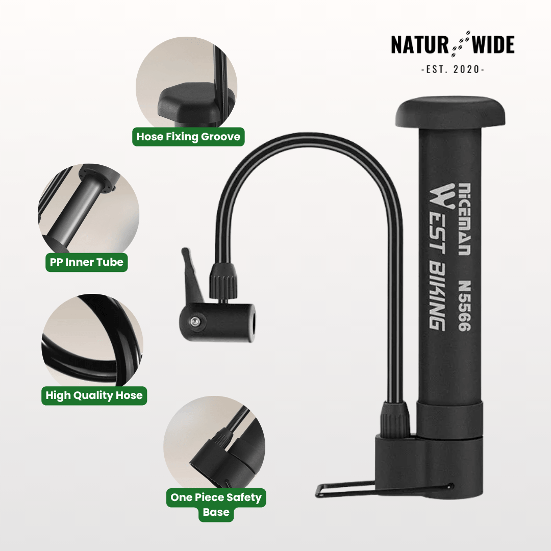 80 PSI Manual Floor Bike Pump & Inflator