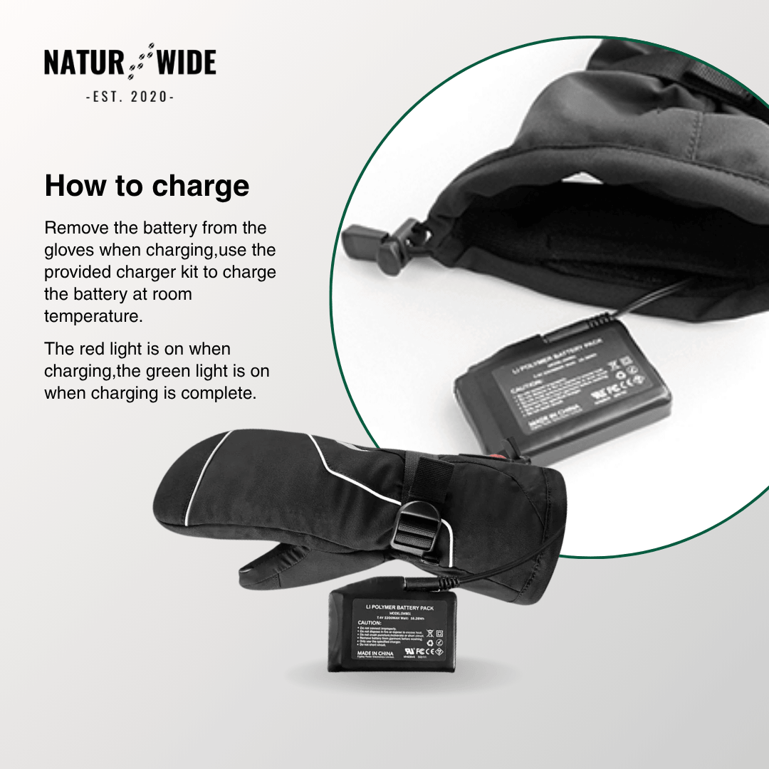 Rechargeable Waterproof Electric Heated Winter Mittens