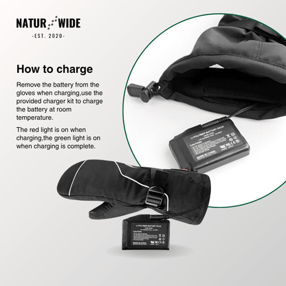 Rechargeable Waterproof Electric Heated Winter Mittens