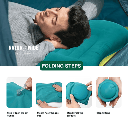 Ultralight Press-to-Inflate Camping Travel Pillow