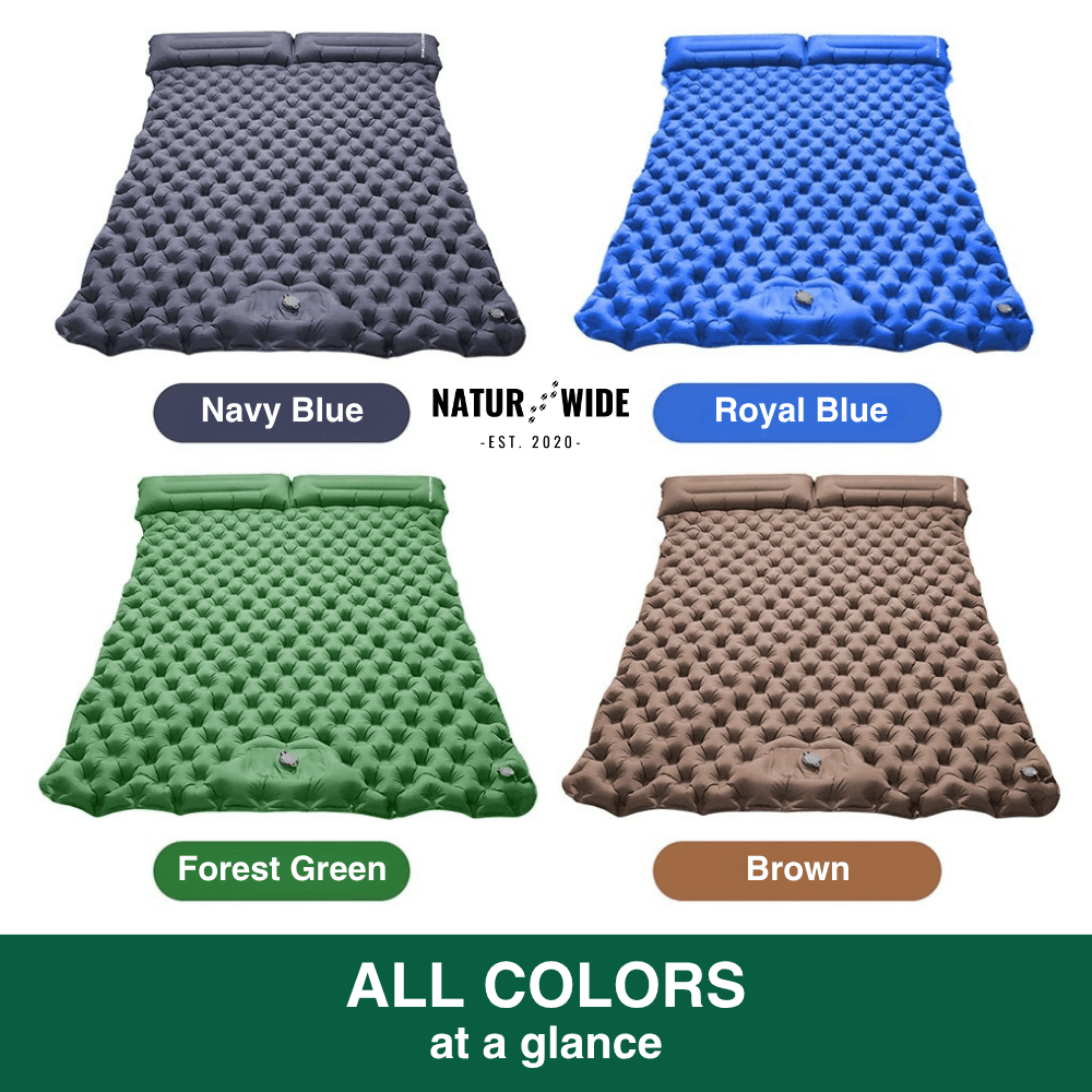 Ultralight, compact 2-in-1 sleeping mat – ideal for any adventure for two.