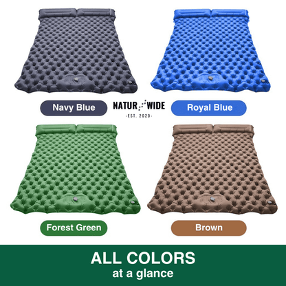 Ultralight, compact 2-in-1 sleeping mat – ideal for any adventure for two.