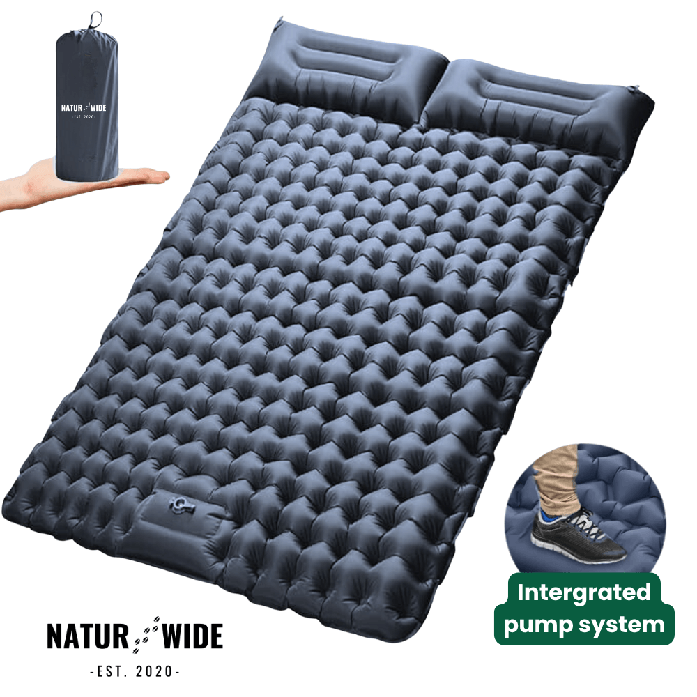 Ultralight, compact 2-in-1 sleeping mat – ideal for any adventure for two.