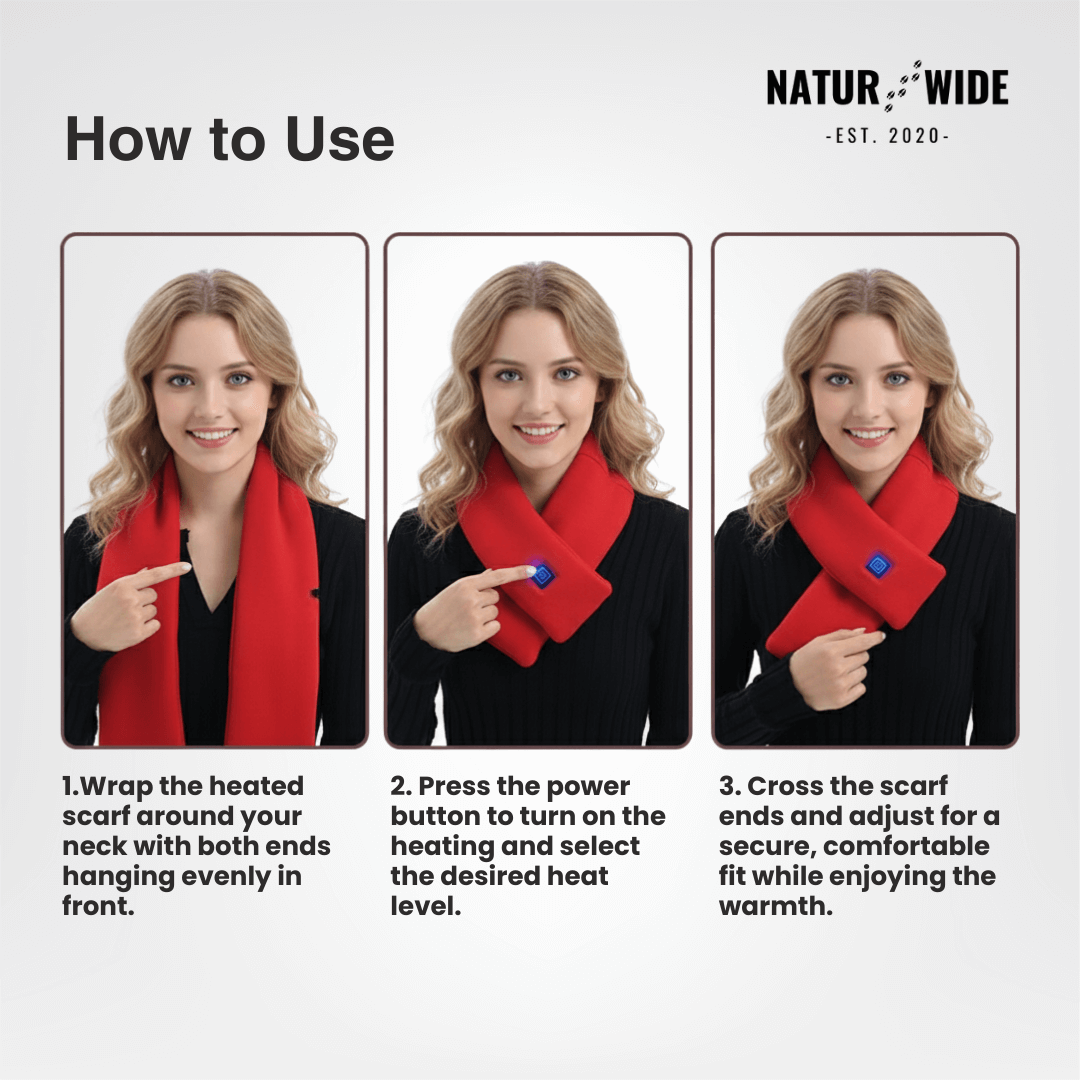 Electric Heated Scarf – USB Washable Thermal Neck Warmer