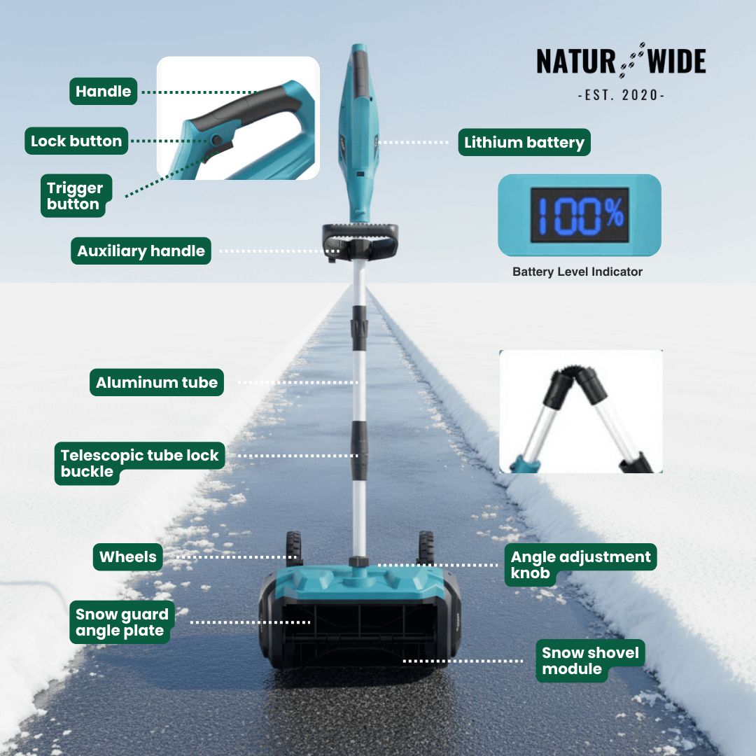 Cordless Electric Snow Shovel – 3500W Brushless