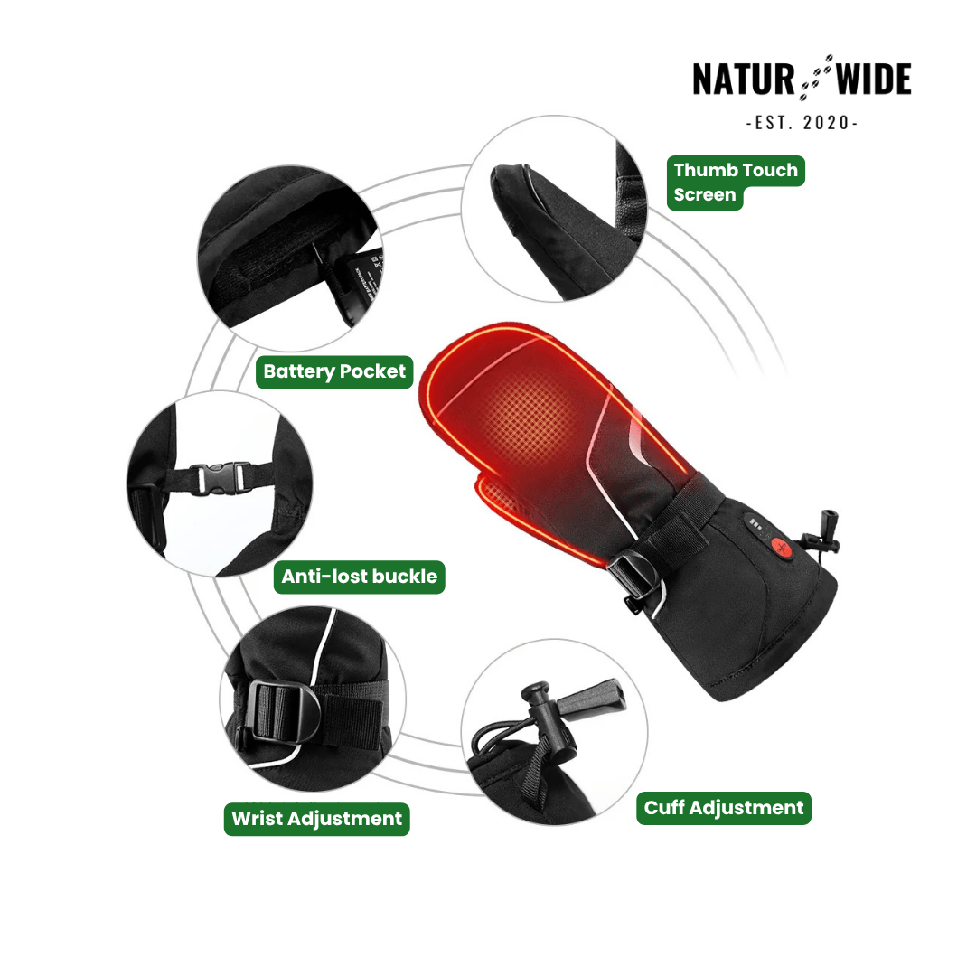 Rechargeable Waterproof Electric Heated Winter Mittens