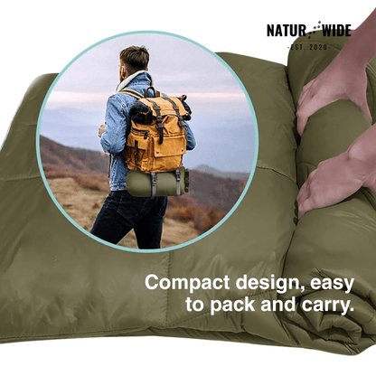 Ultralight Waterproof Camping Blanket Poncho – Wearable Quilt