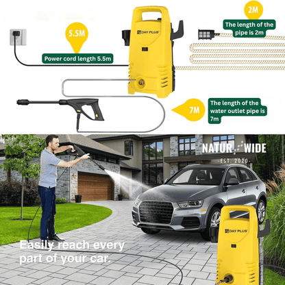 900W Electric Pressure Washer – 7m Hose, Adjustable Nozzle
