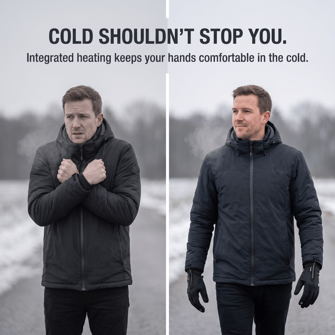 Heated Gloves (Power Bank Powered) – Waterproof &amp; Windproof