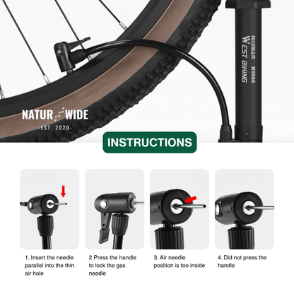 80 PSI Manual Floor Bike Pump & Inflator