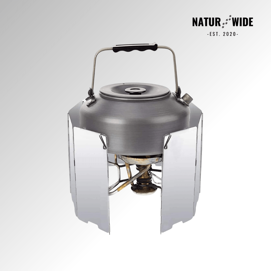 Ultralight 9-Plate Foldable Camping Stove Windshield