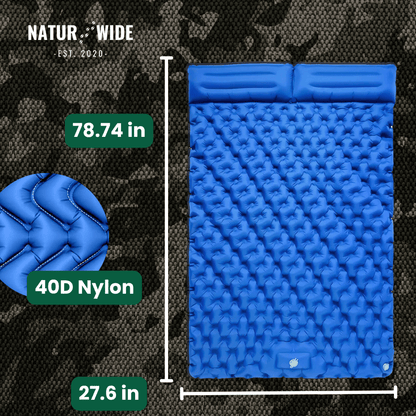 Ultralight, compact 2-in-1 sleeping mat – ideal for any adventure for two.