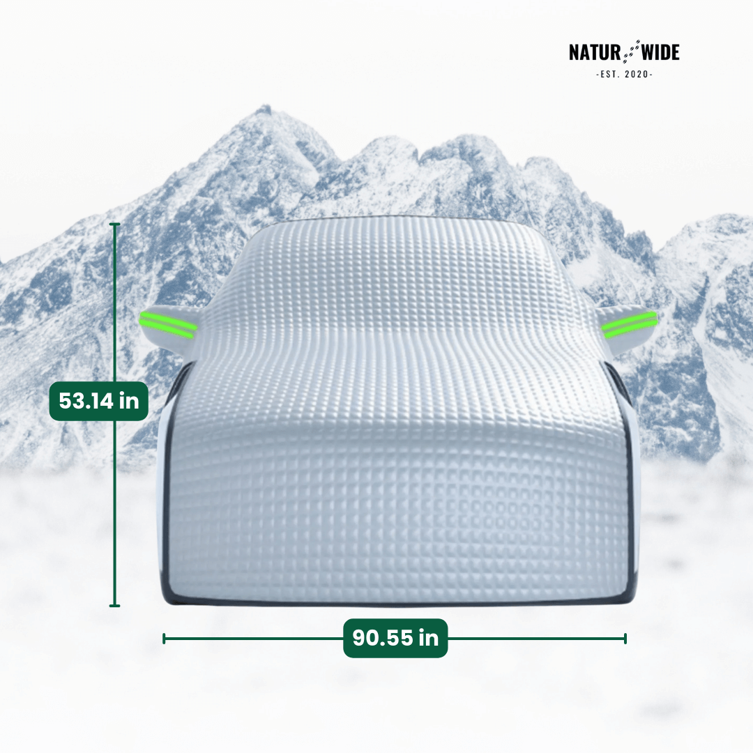 Car Windshield Snow Cover – Frost &amp; Sun Protection for Sedans &amp; SUVs