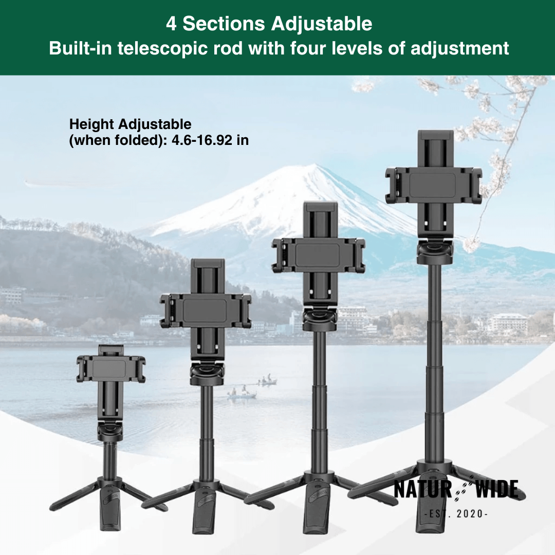 3-in-1 Mini Tripod Selfie Stick with Bluetooth Remote Control