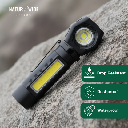 Multifunctional 2-in-1 LED flashlight &amp; headlamp