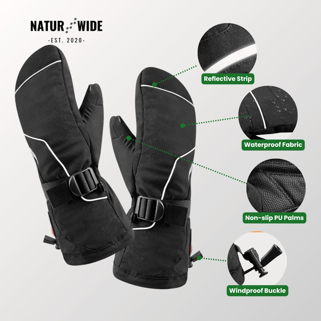 Rechargeable Waterproof Electric Heated Winter Mittens