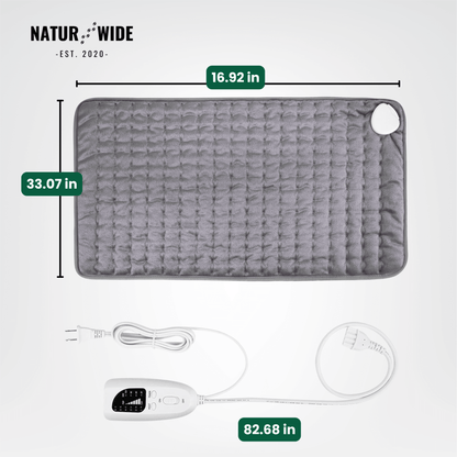 Electric Heating Blanket - Heat Pad for Back, Belly &amp; Legs with 6 Temperature Levels