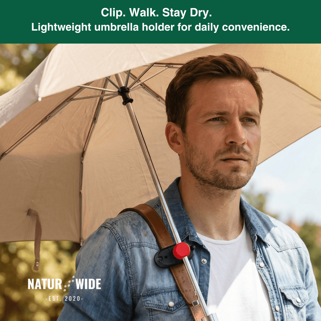 Hands-Free Backpack Umbrella Clip Holder