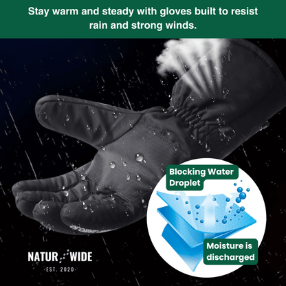 Heated Gloves – 3 Heat Levels, Waterproof &amp; Windproof