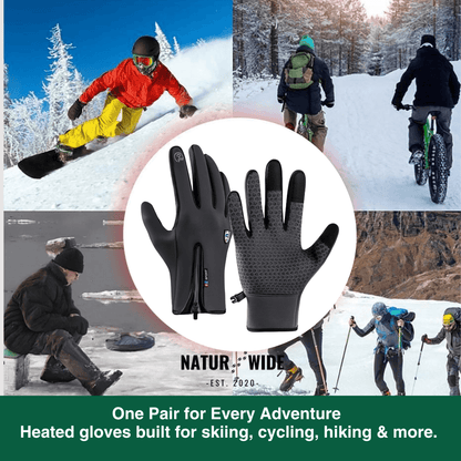 Heated Gloves (Power Bank Powered) – Waterproof &amp; Windproof