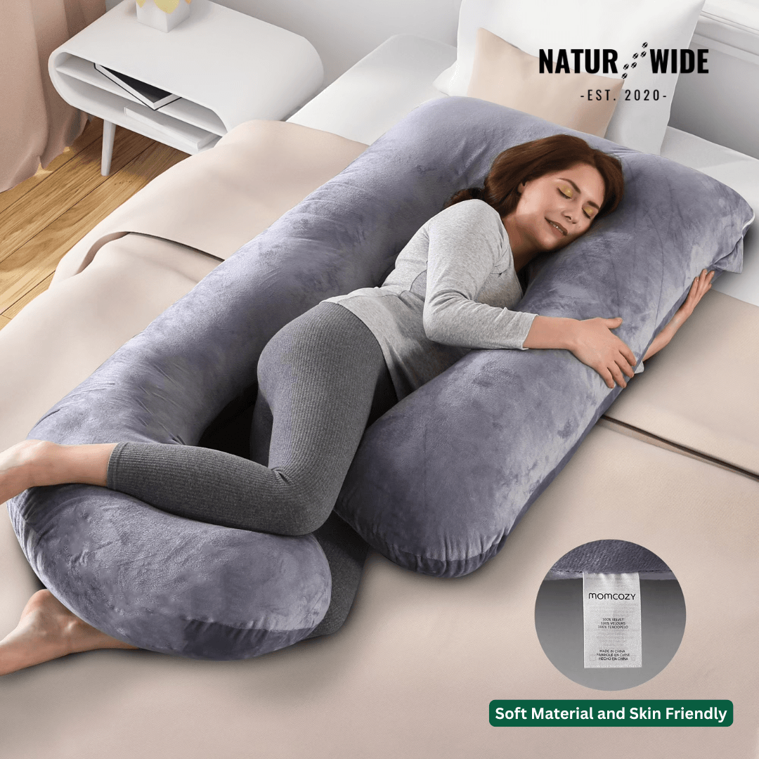 G-Shape Full Body Maternity Pillow – Memory Foam, Cotton Cover