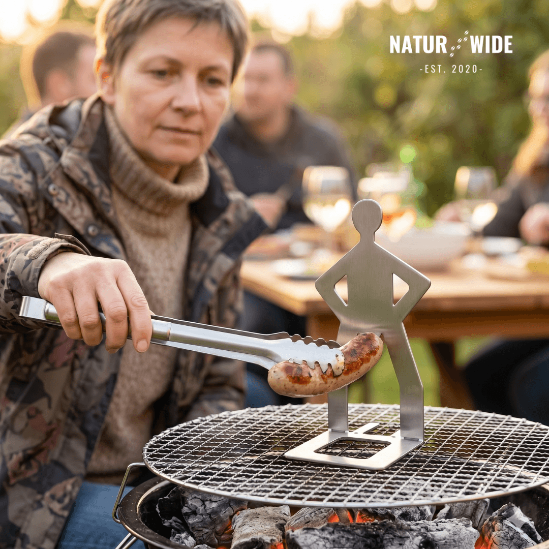 Stainless Steel Sausage Holder BBQ Hot Dog Grill Rack