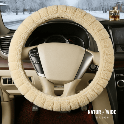Soft Plush Steering Wheel Cover – Warm Winter Protector (15")