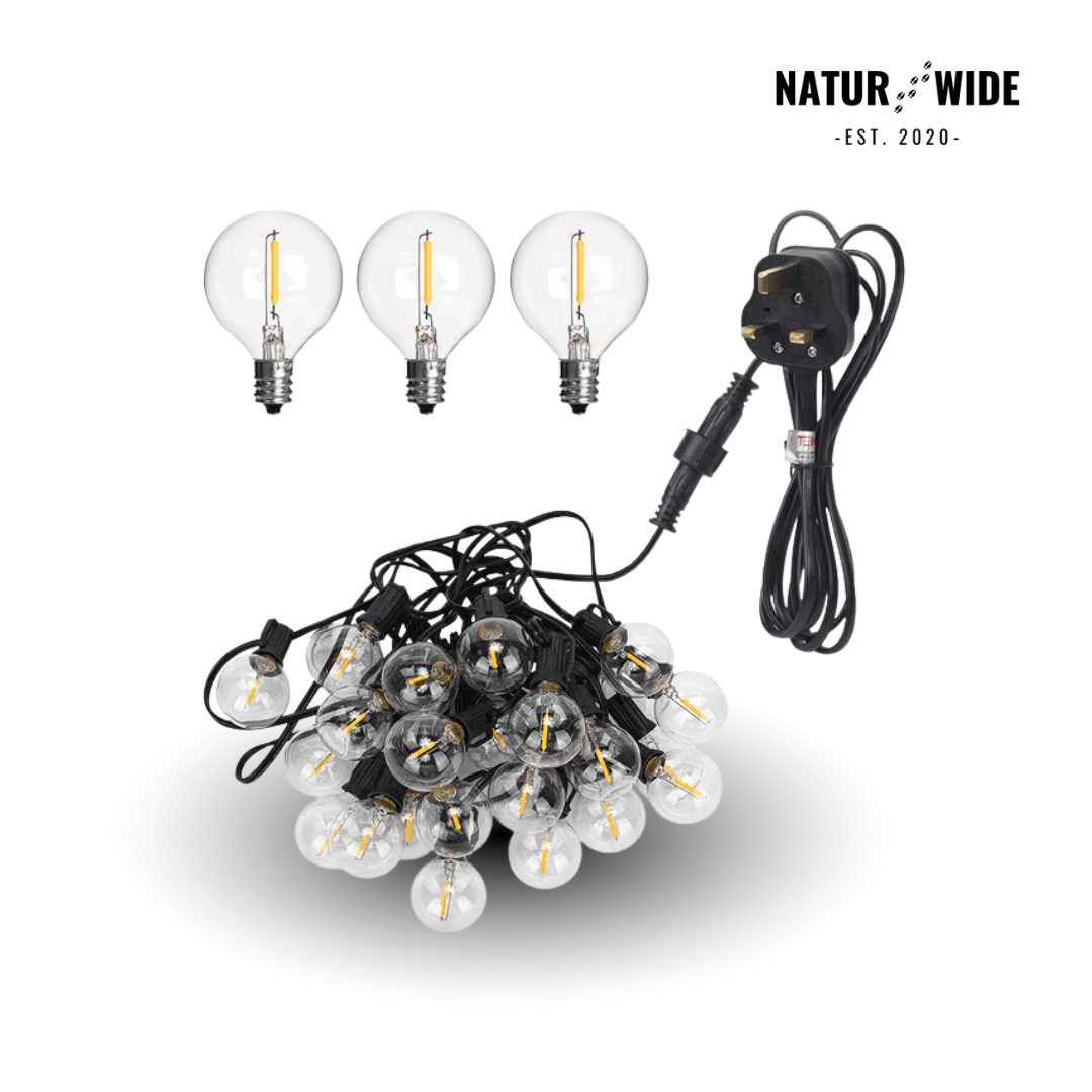 LED Outdoor String Lights – Shatterproof & Weatherproof (Plugin)