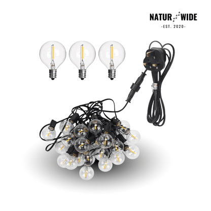 LED Outdoor String Lights – Shatterproof & Weatherproof (Plugin)