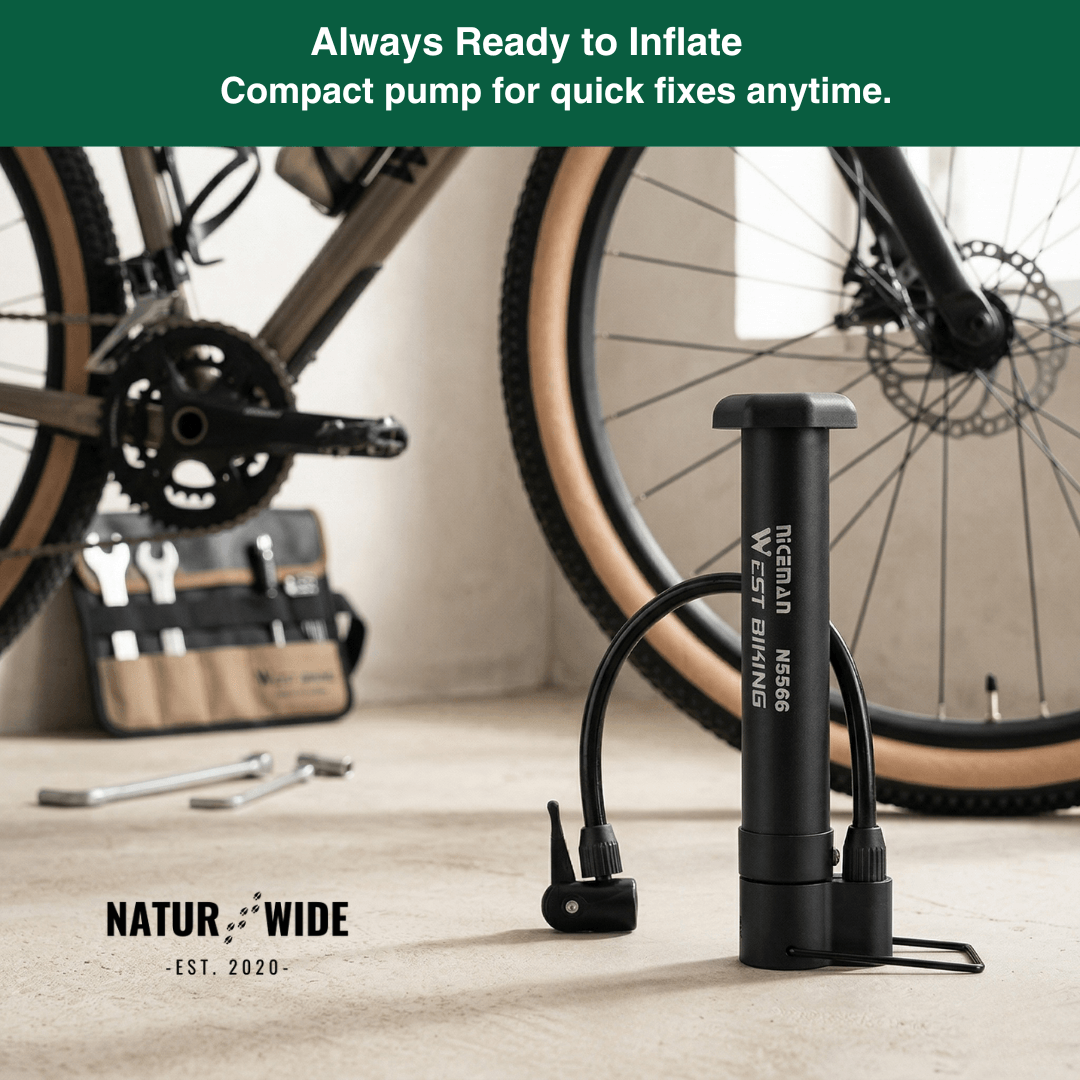 80 PSI Manual Floor Bike Pump & Inflator