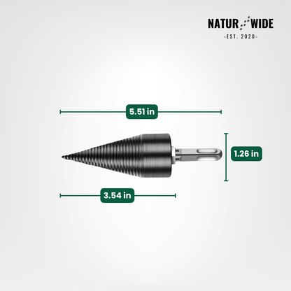 Firewood Splitter Drill Bit 32mm – Wood Splitting Cone