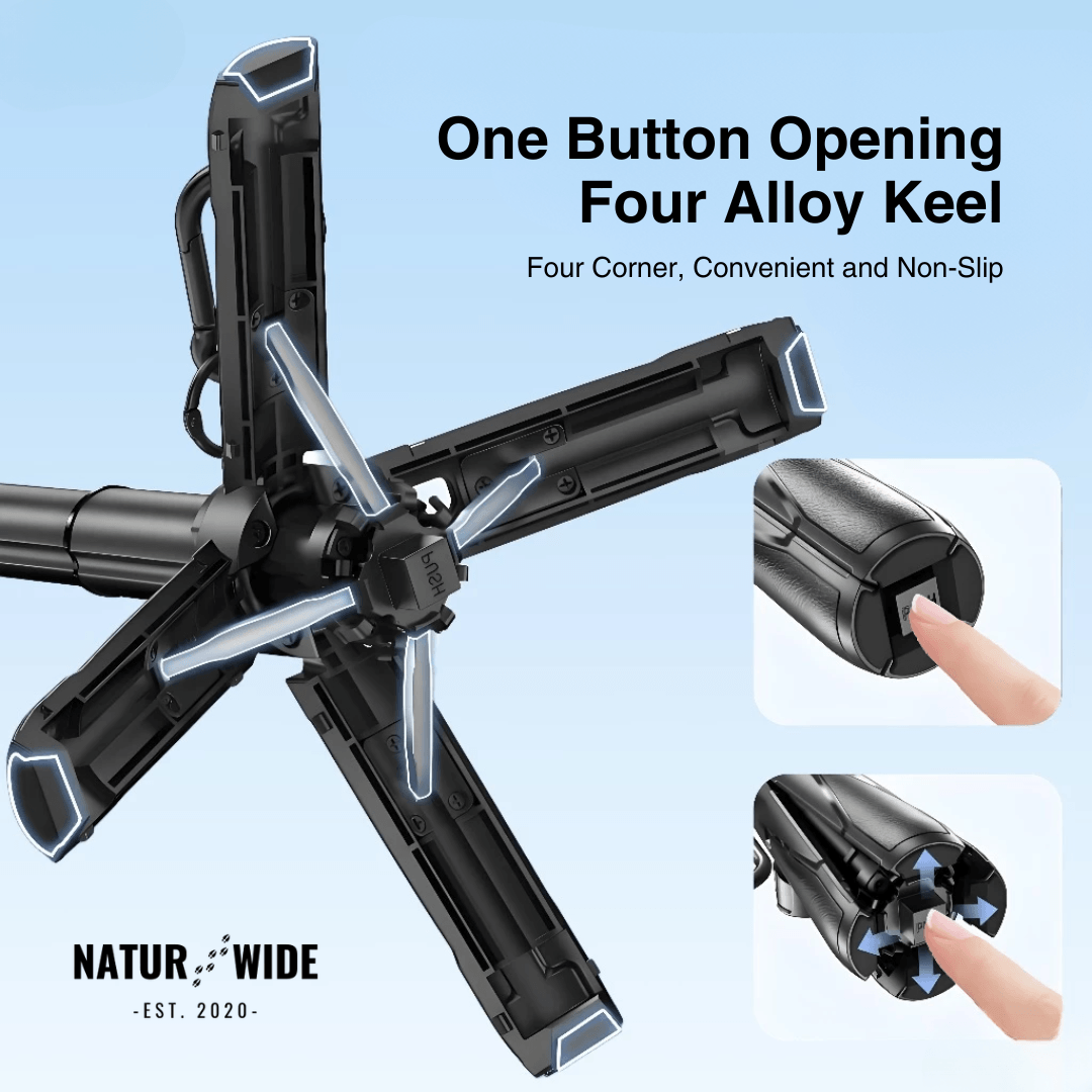 3-in-1 Mini Tripod Selfie Stick with Bluetooth Remote Control