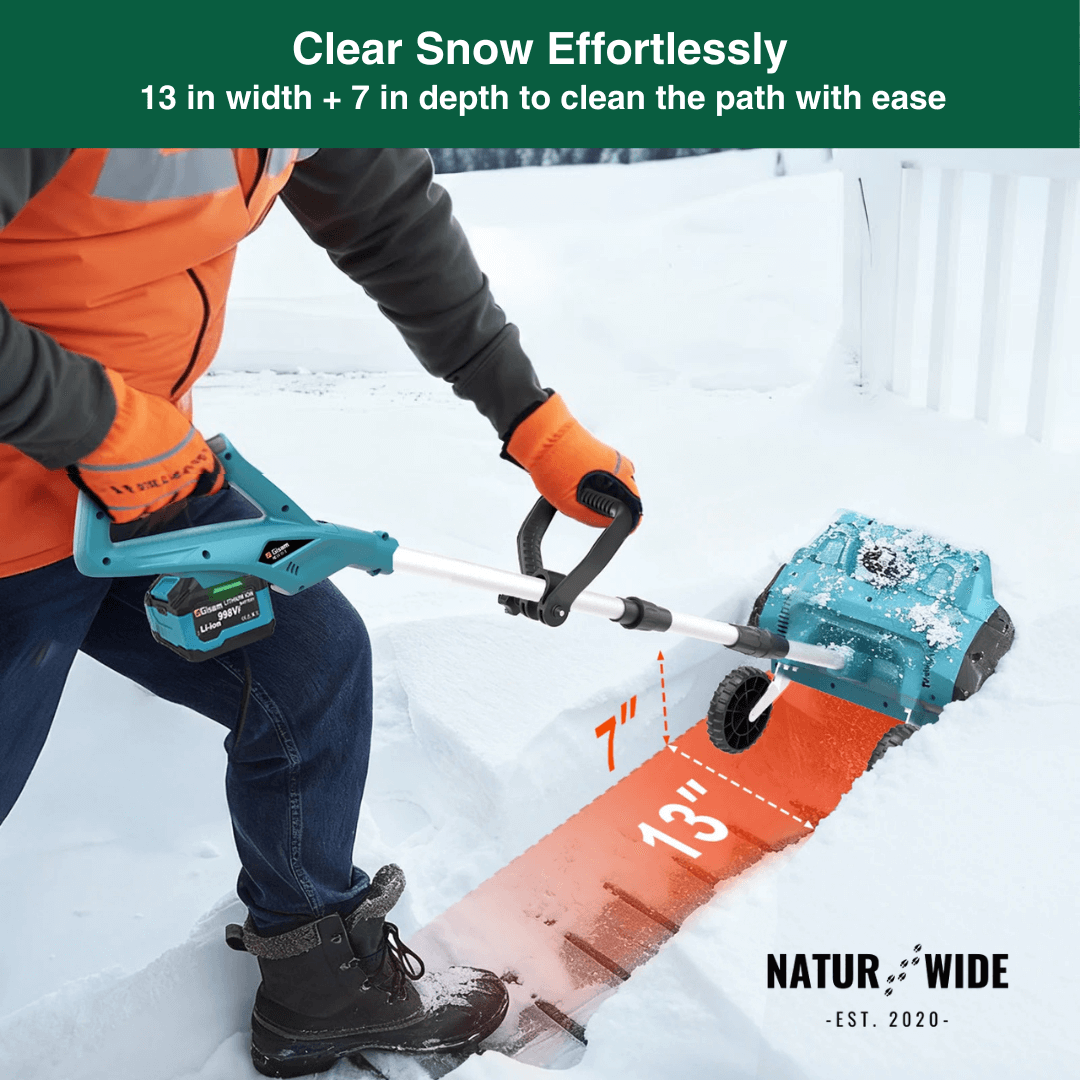 Cordless Electric Snow Shovel – 3500W Brushless