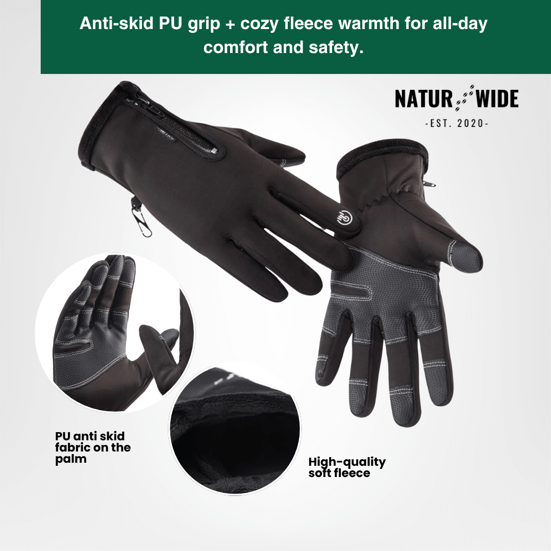 Naturwide Winter Gloves – Waterproof, Windproof &amp; Touchscreen Compatible