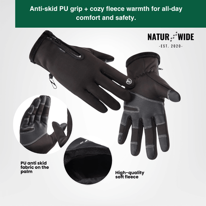Naturwide Winter Gloves – Waterproof, Windproof &amp; Touchscreen Compatible