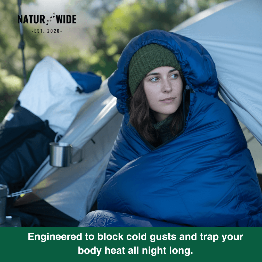 NaturWide Mummy Sleeping Bag – Lightweight &amp; Warm for Outdoor