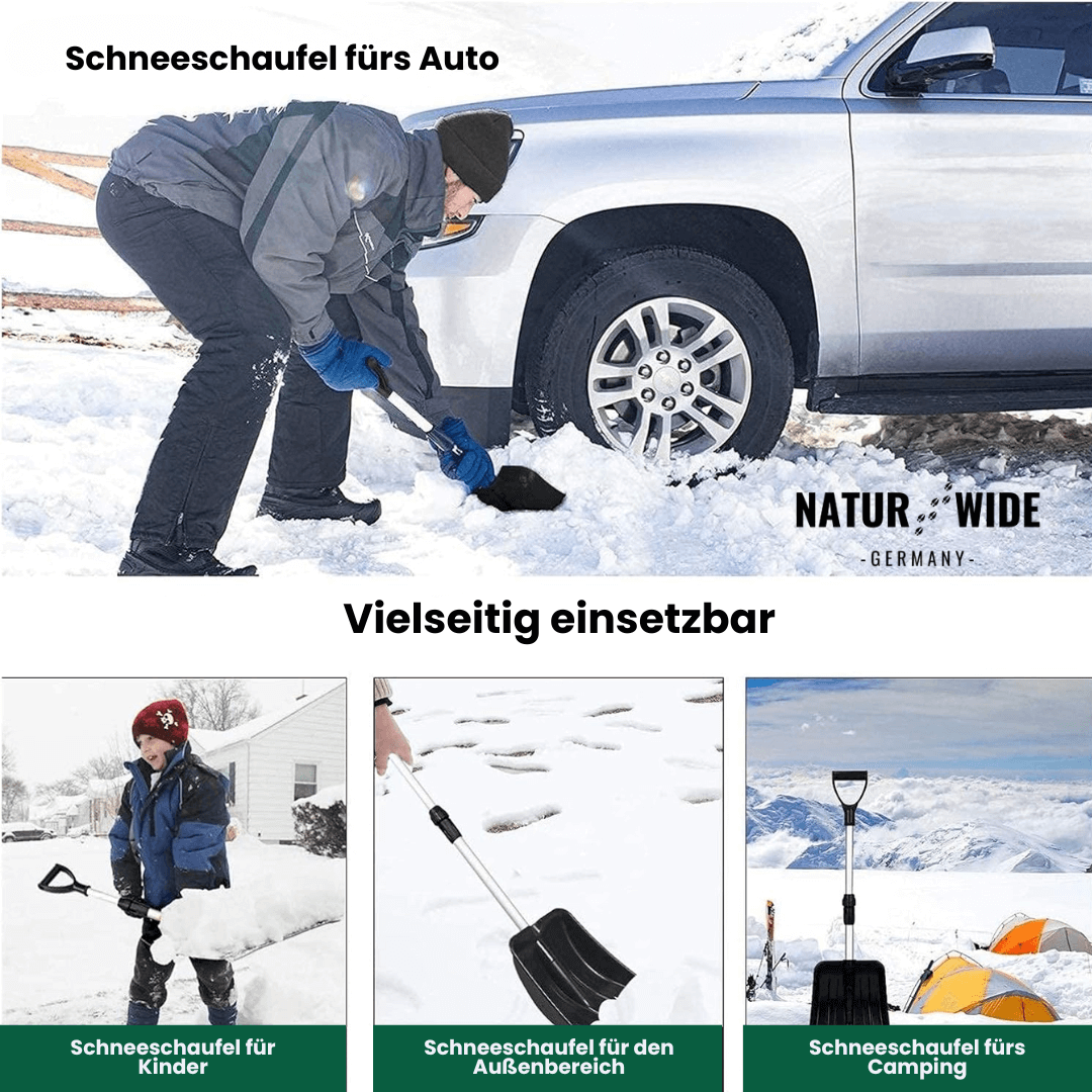 Telescopic Snow Shovel – Compact, Strong &amp; Adjustable Shovel for Car and Garden