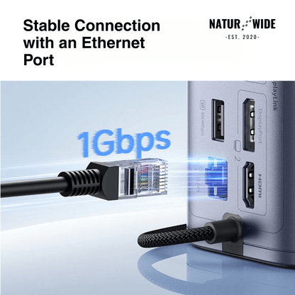 12-in-1 USB-C Hub – Dual 4K HDMI, 100W PD, RJ45, SD/TF