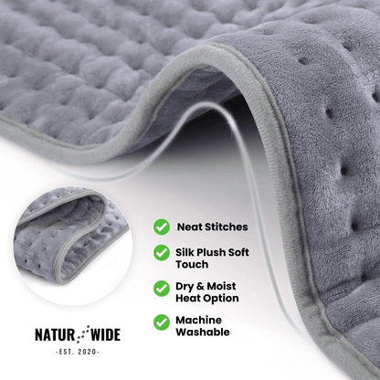 Electric Heating Blanket - Heat Pad for Back, Belly &amp; Legs with 6 Temperature Levels