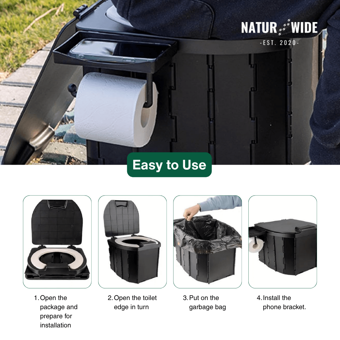 Portable Folding Toilet – Collapsible Camp Toilet for Adults