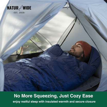 NaturWide Mummy Sleeping Bag – Lightweight &amp; Warm for Outdoor
