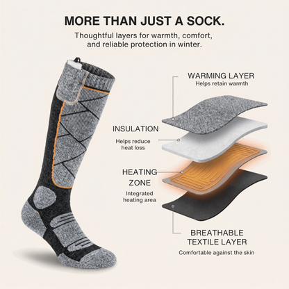 Heated Socks - Winter Sports &amp; Outdoor Warmth