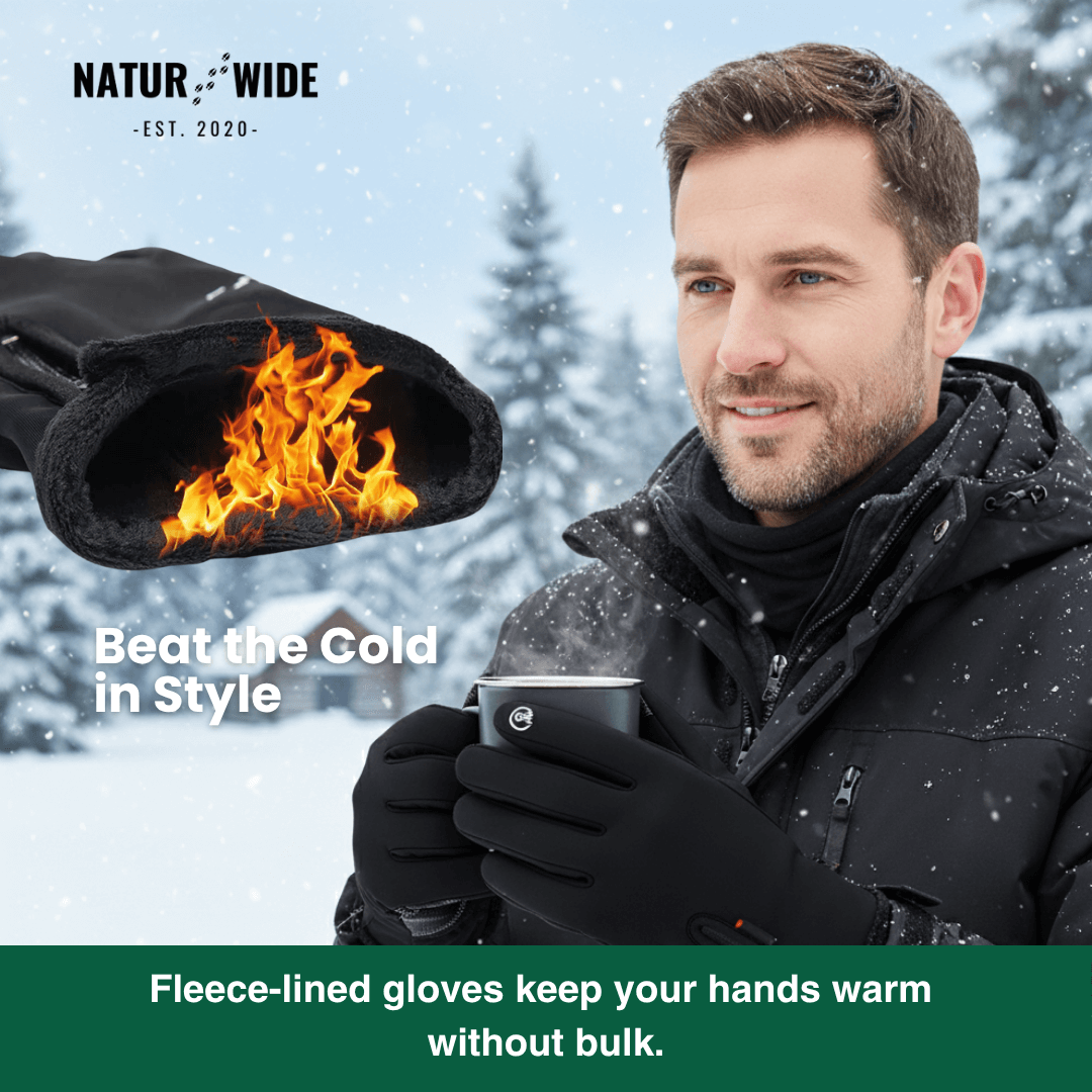 Naturwide Winter Gloves – Waterproof, Windproof &amp; Touchscreen Compatible