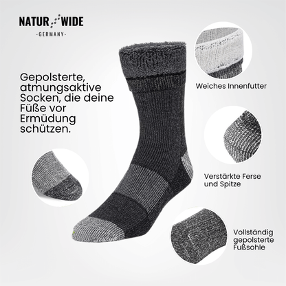 Naturwide Merino Wool Socks – 3-Pack for Men &amp; Women
